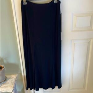 Elegant flared panelBlack Maxi Skirt. Machine washable